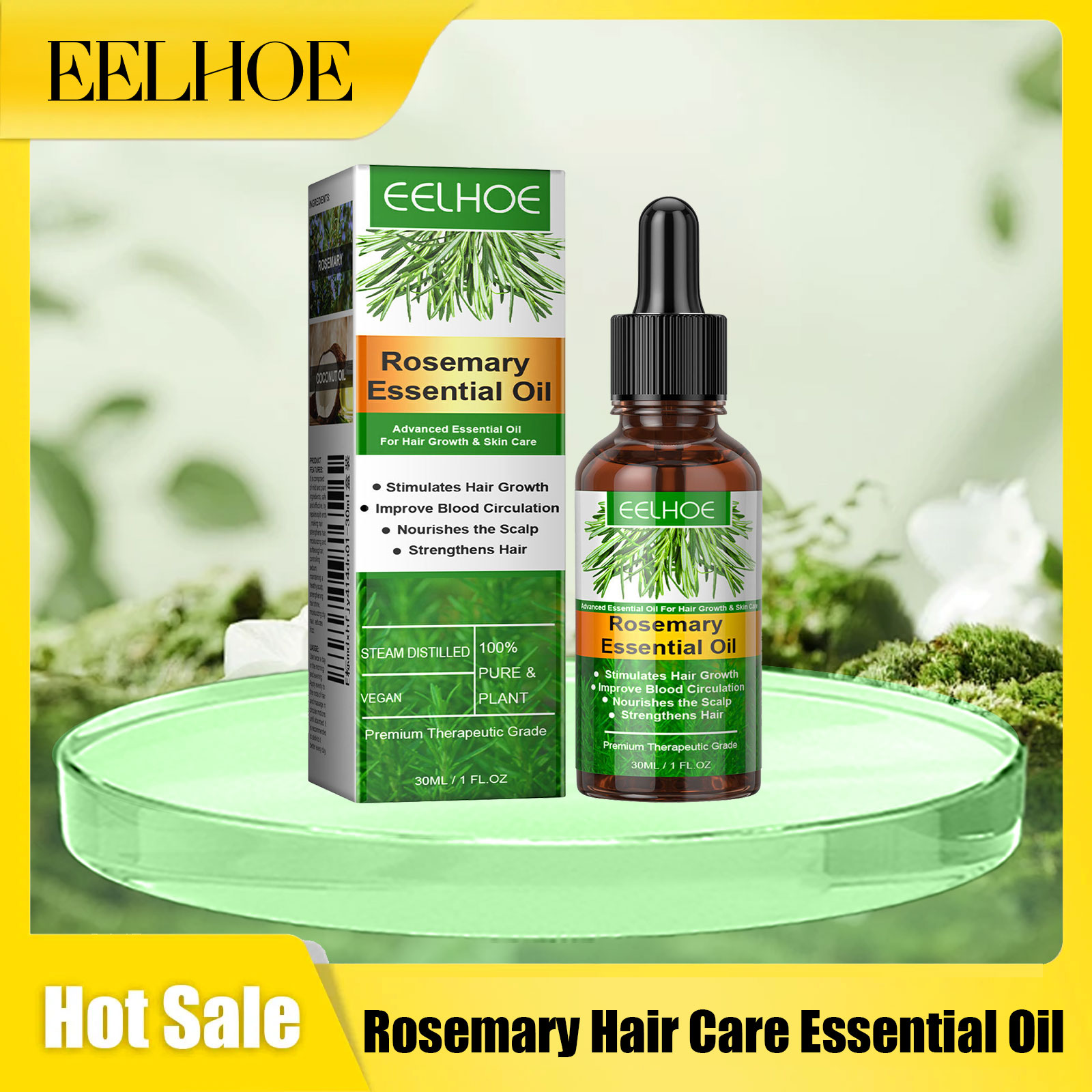 Rosemary Hair Oil - Eelhoe alecrim cuidados com o cabelo