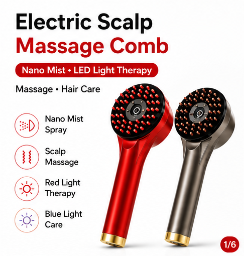 Hair Care Homemade - Escova Massageadora Elétrica 4 em 1