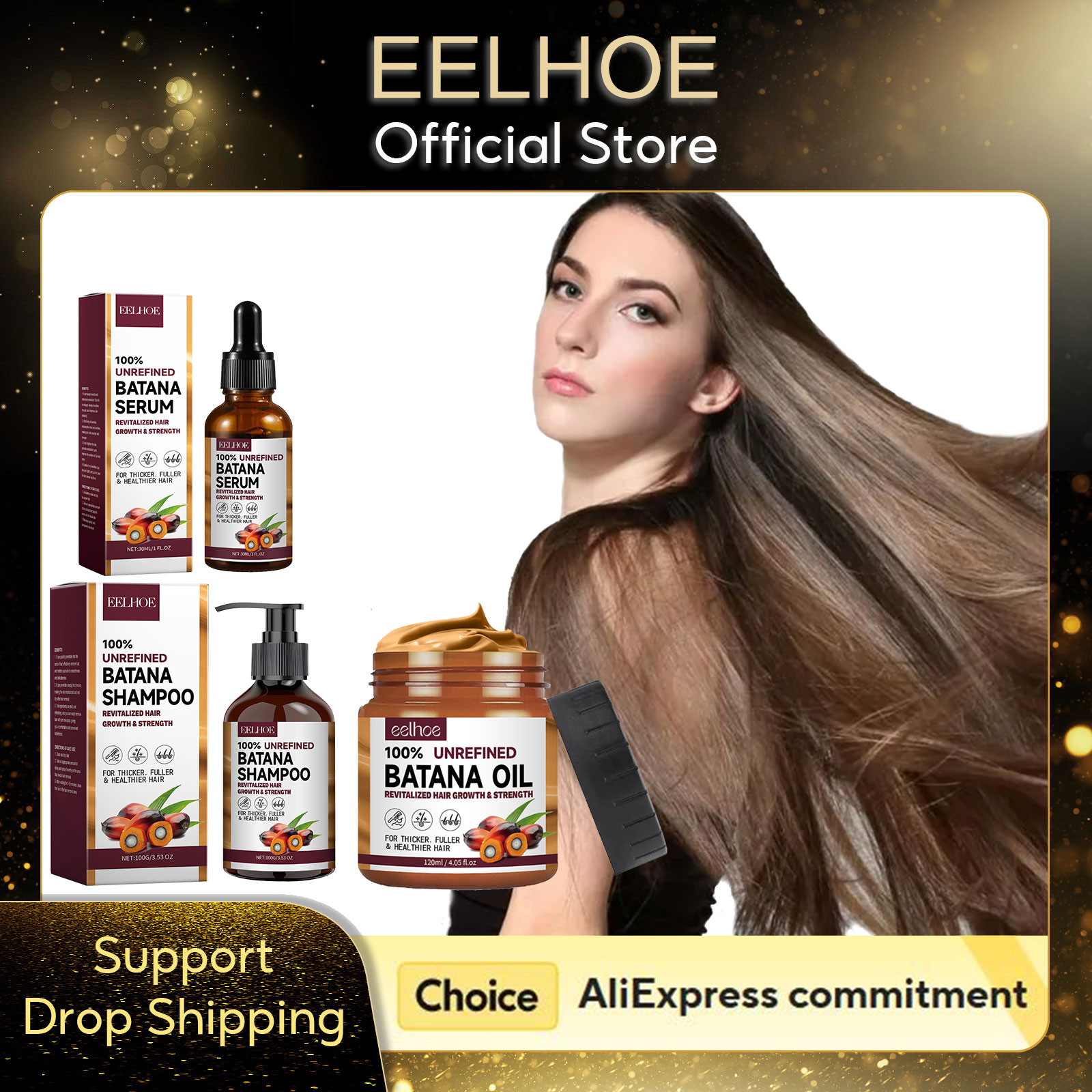 Hair Care Keratin Shampoo - Eelhoe natural batana óleo hidratação profunda