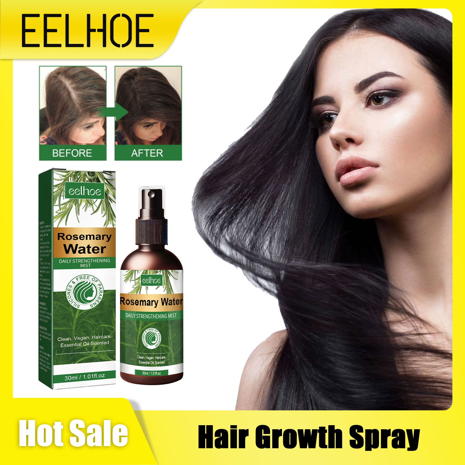 Hair Care For Hair Loss - Spray de alecrim para cabelo, tratamento