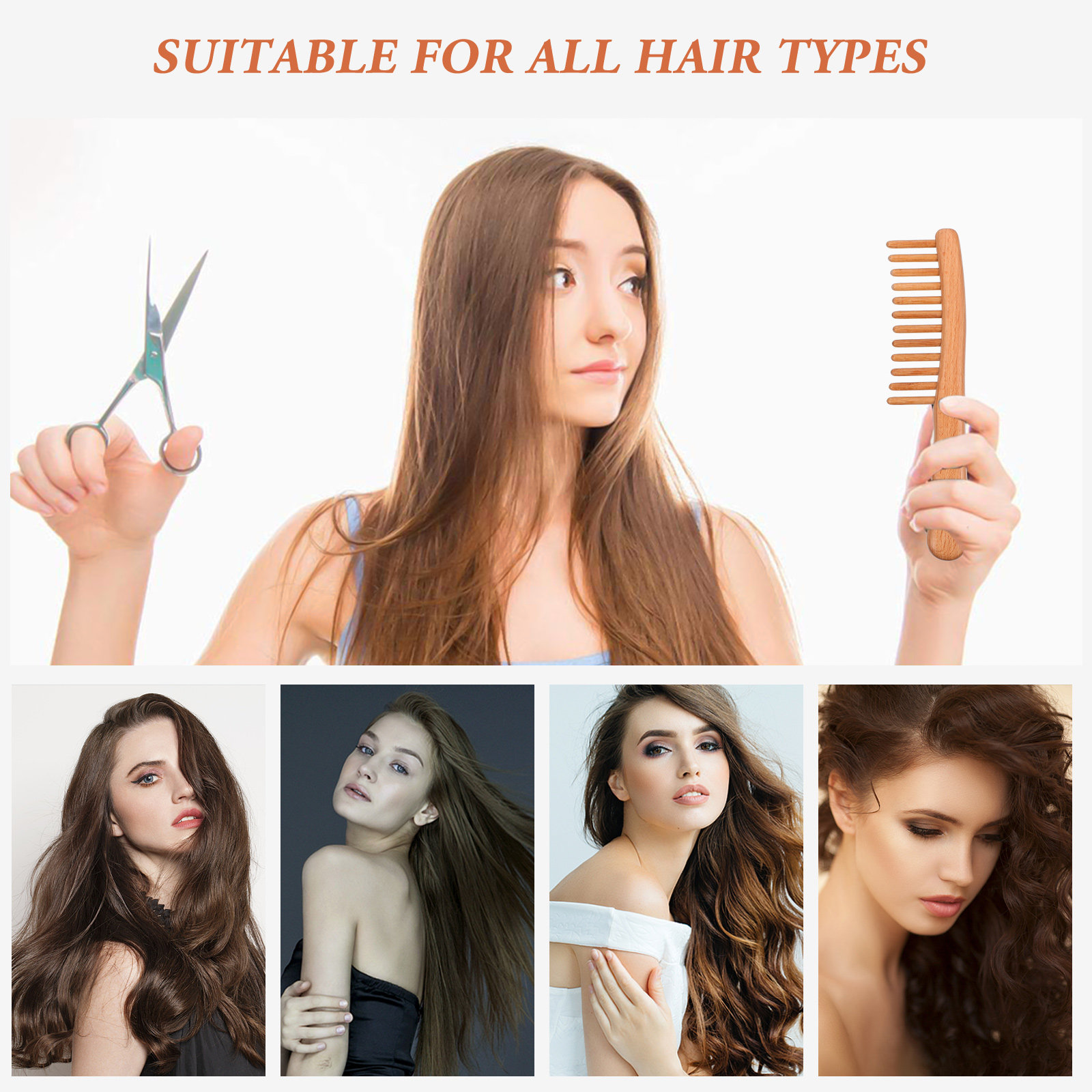 1 Peça Pente de Massagem em Ma - Hair Care Natural avaliação e preço