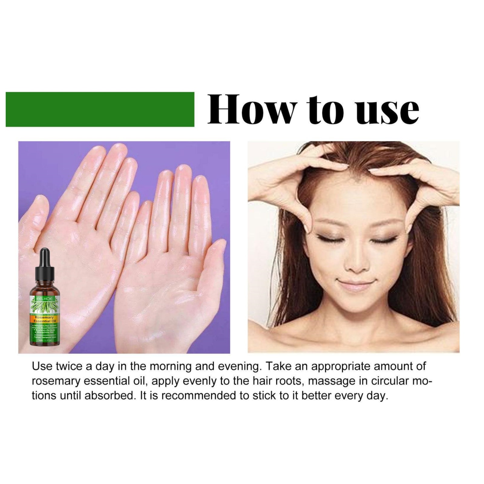 Eelhoe alecrim cuidados com o  - Rosemary Hair Oil avaliação e preço