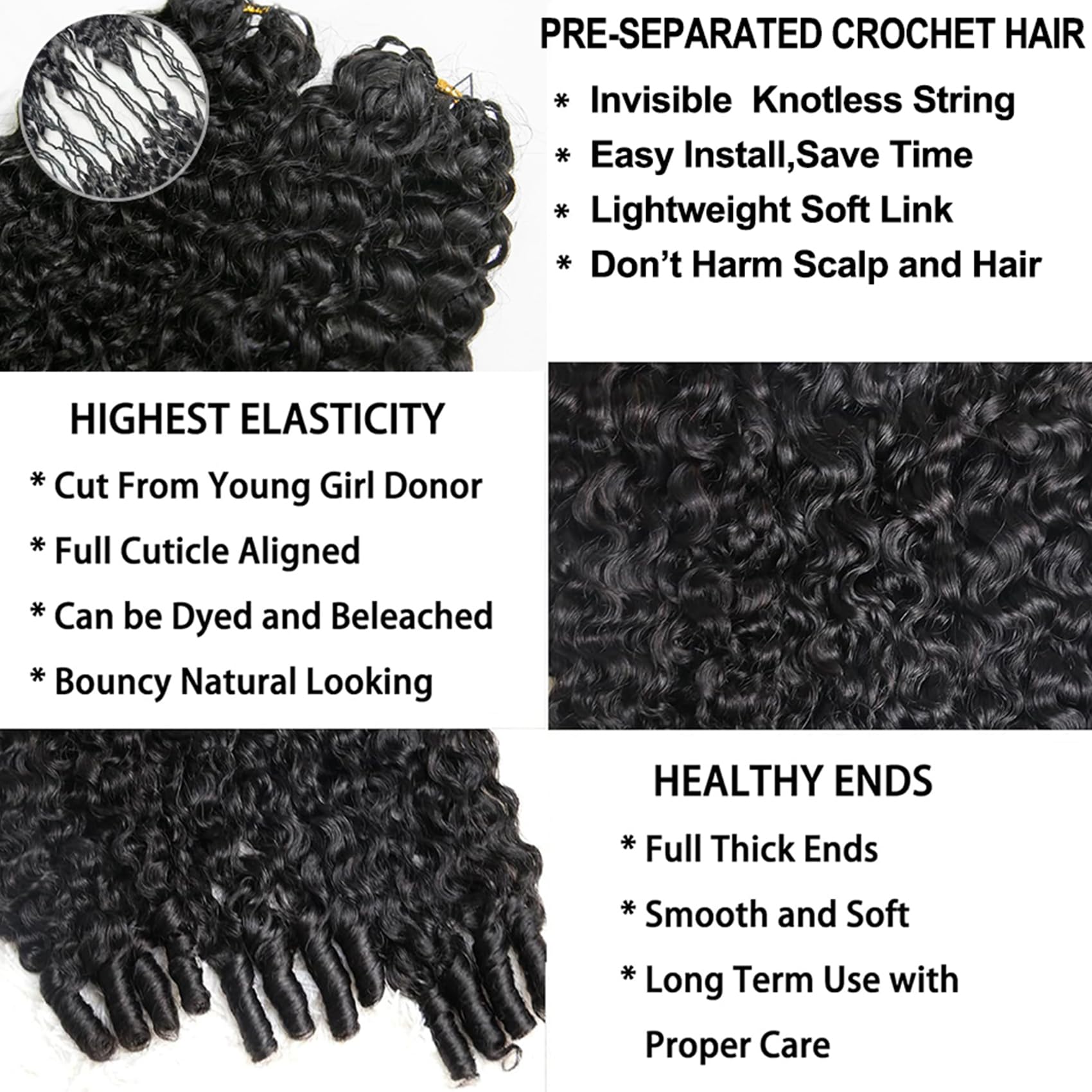 Extensões de Cabelo Humano Cac - Hair Care Curly Hair avaliação e preço