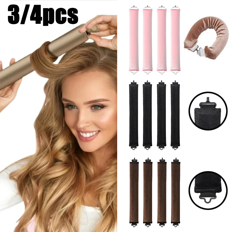 3/4 pçs sem calor rolos de cab - Hair Care Curly Hair avaliação e preço