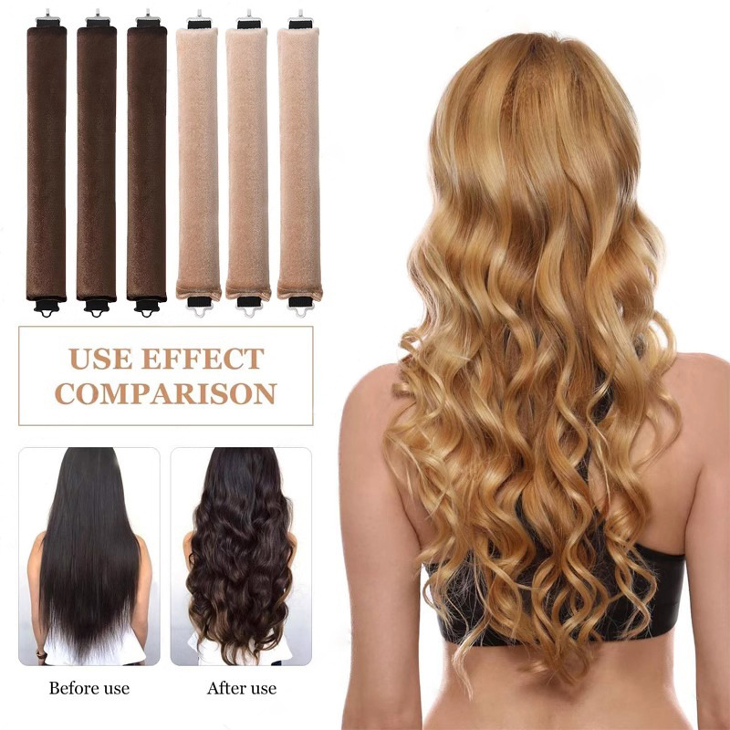 3/4 pçs sem calor rolos de cab - Hair Care Curly Hair avaliação e preço